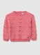 Pink regular fit baby girl sweater_0