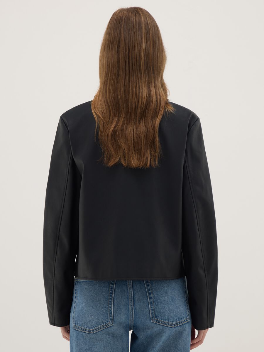 Black jacket regular fit full zip_3