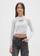 White Stretch Cotton Regular Fit Girls' Top_0