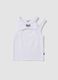 White stretch cotton tank top with asymmetric straps_3