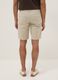 Beige pure cotton regular-fit Bermuda shorts_2