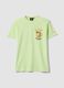 Green pure cotton regular fit T-shirt with Moscow Mule prints_4