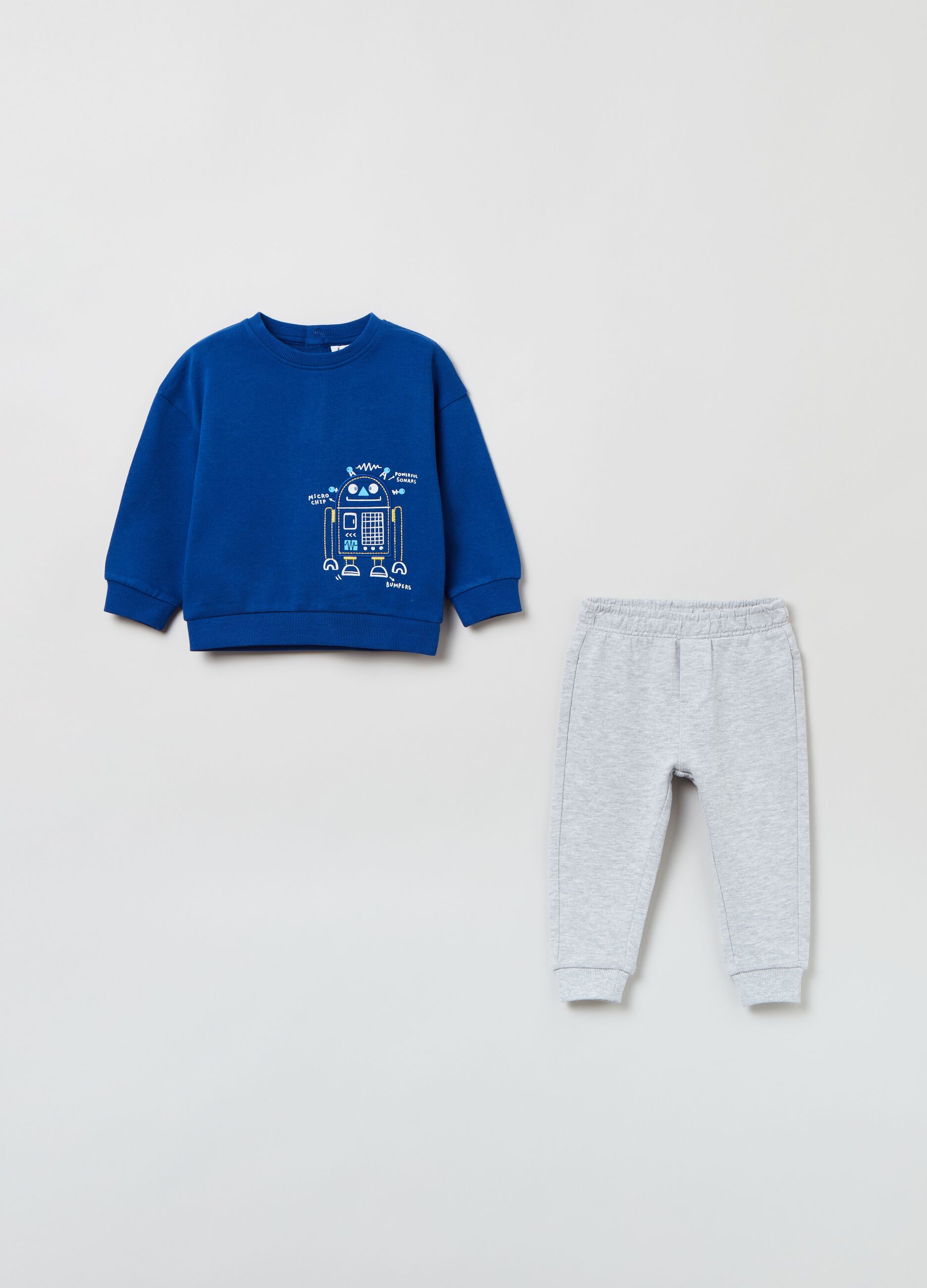 Jogging set in French Terry stampa robot_0