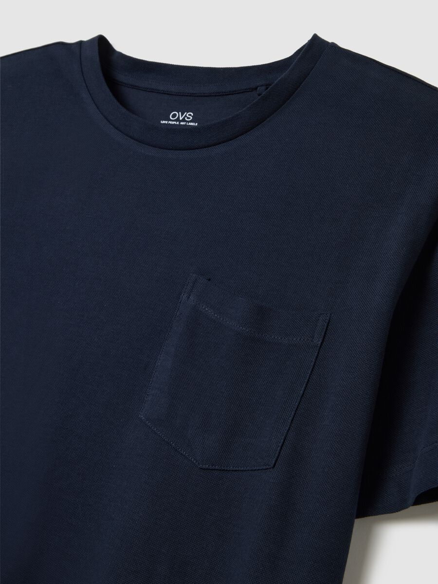 Men's blue cotton regular fit t-shirt and bermuda shorts set_5