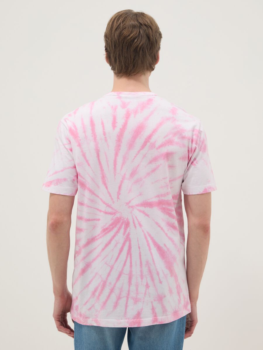 Multicolour pure cotton tie-dye regular fit T-shirt with Patrick Star_3