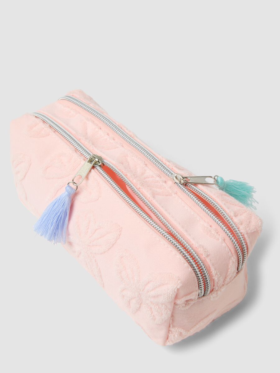 Pink pencil case with butterfly embroidery_2