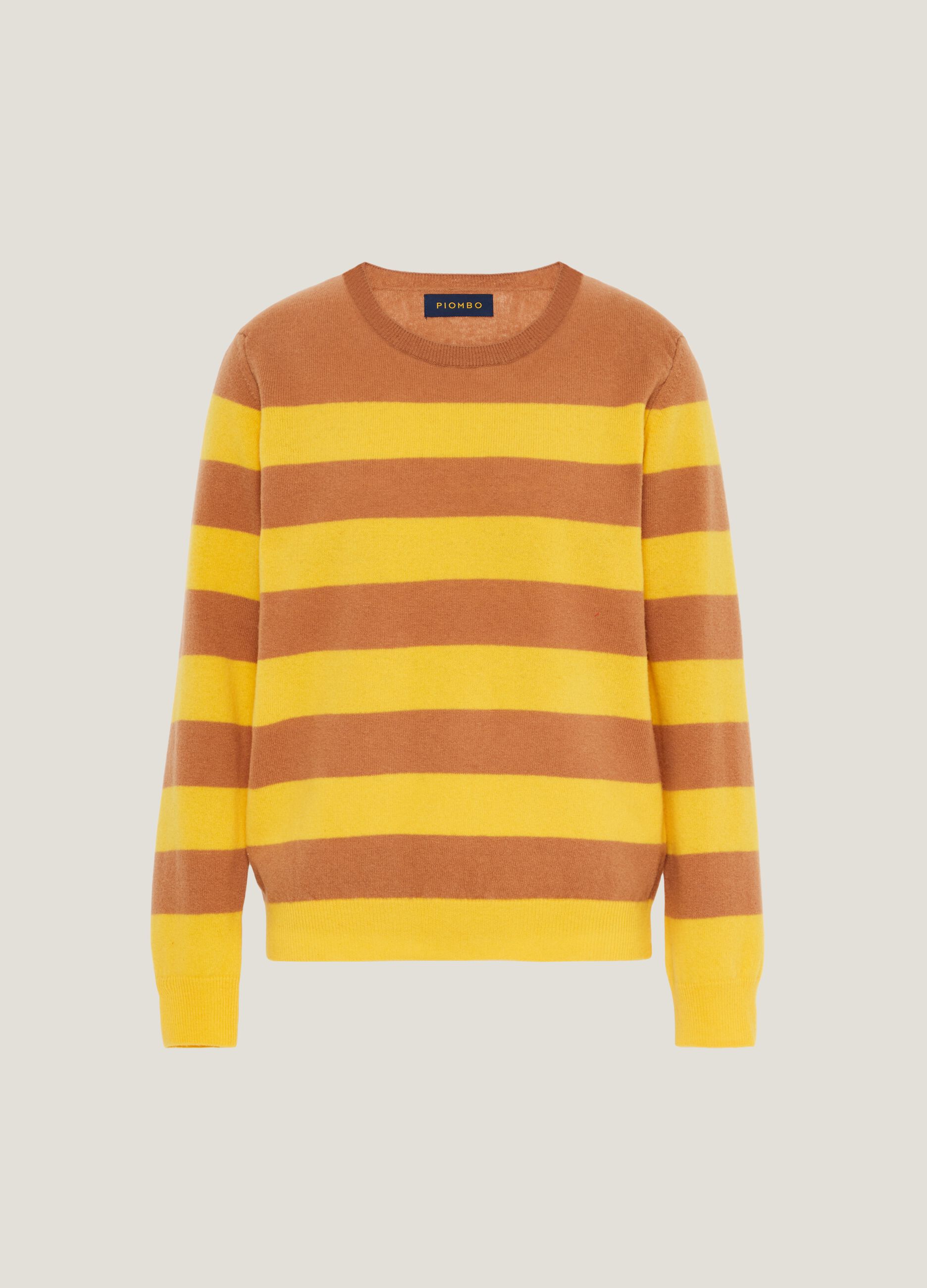 Pullover a righe in lana e cashmere_3