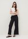 Black wide-leg jogger trousers_1