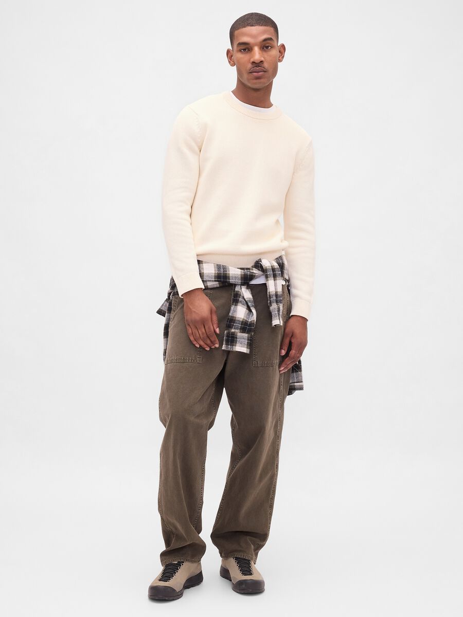 White Cotton Pullover_1