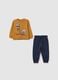 Orange and blue pure cotton children's outfit_0