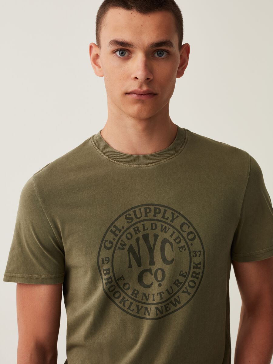 T-shirt in cotone con stampa_1