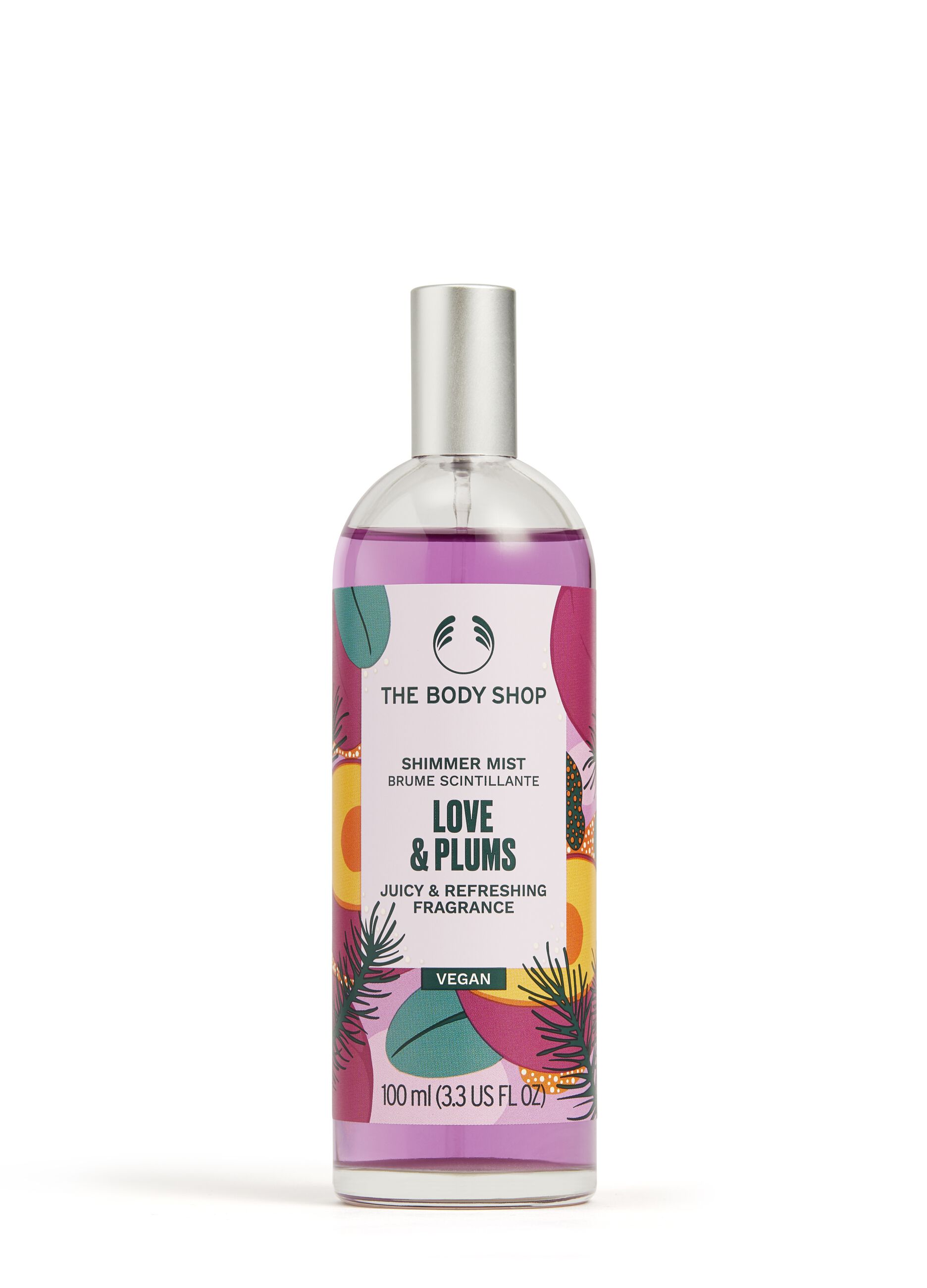 The Body Shop Love & Plums glitter spray 100ml