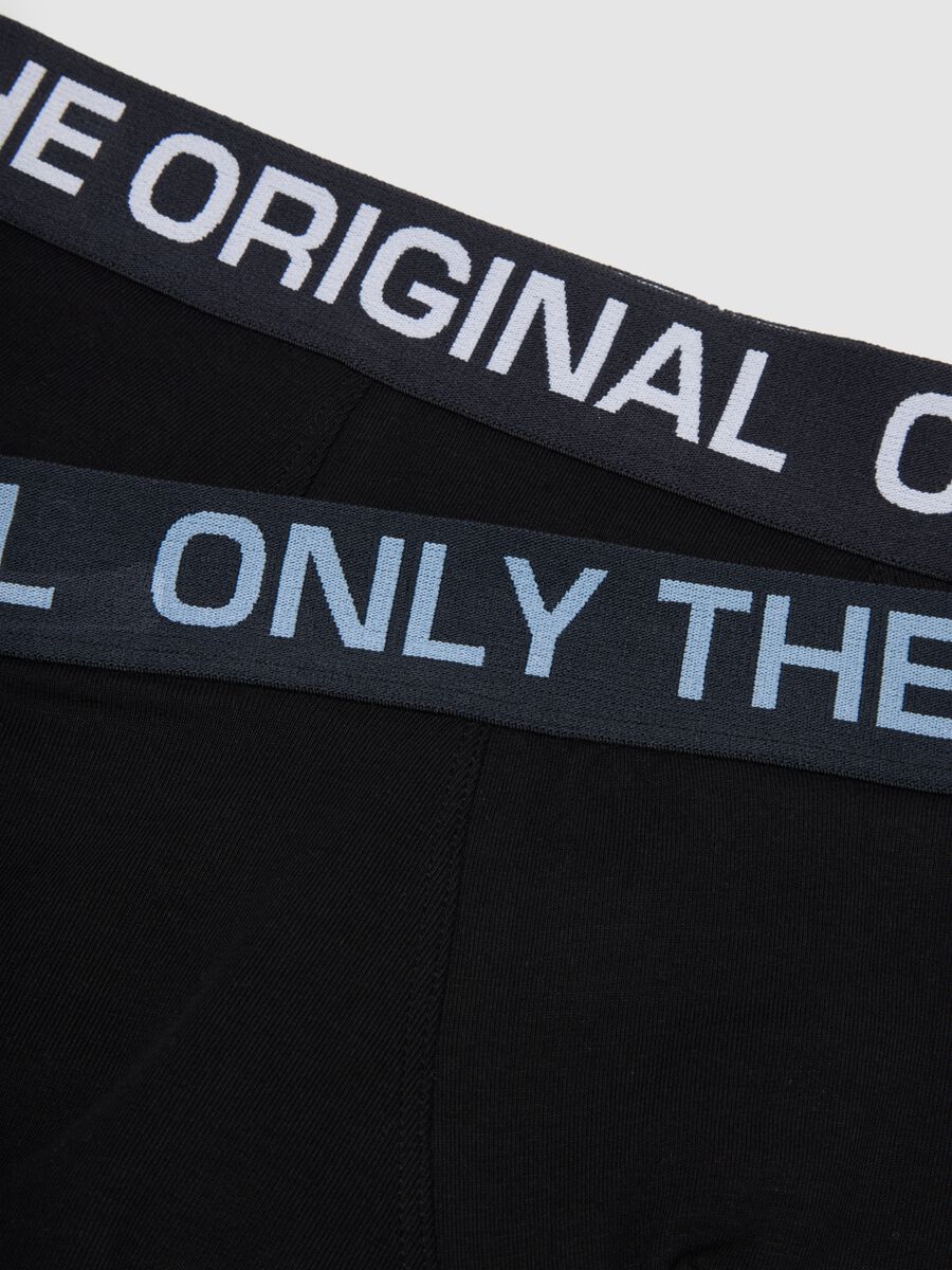 Tripack black stretch cotton boxer shorts for boys regular fit_2