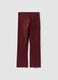 Leggings rossi flare in cotone elasticizzato_1