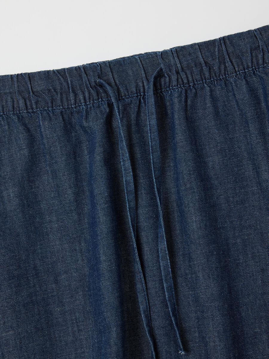 Pure Cotton Denim Skirt Regular Fit_5