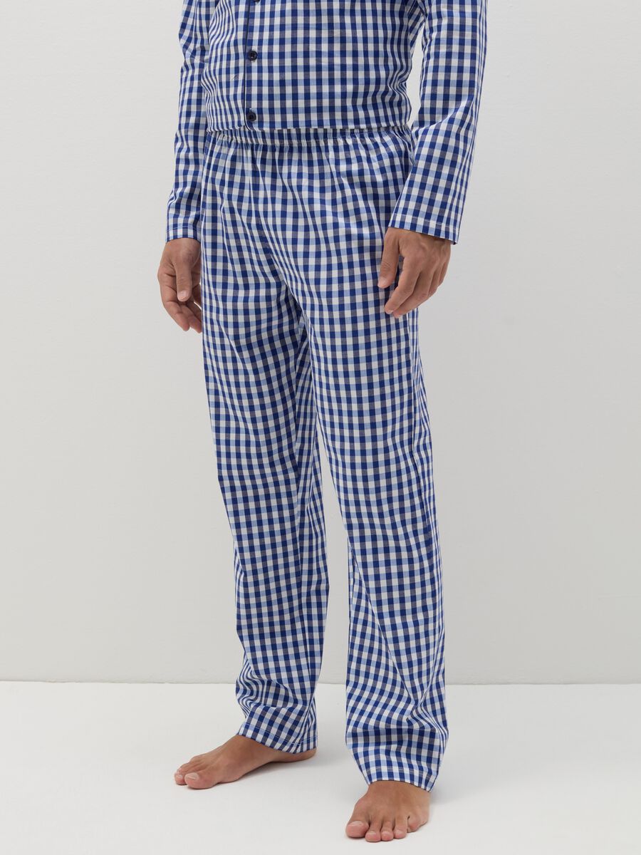 Long pyjamas in check cotton_3
