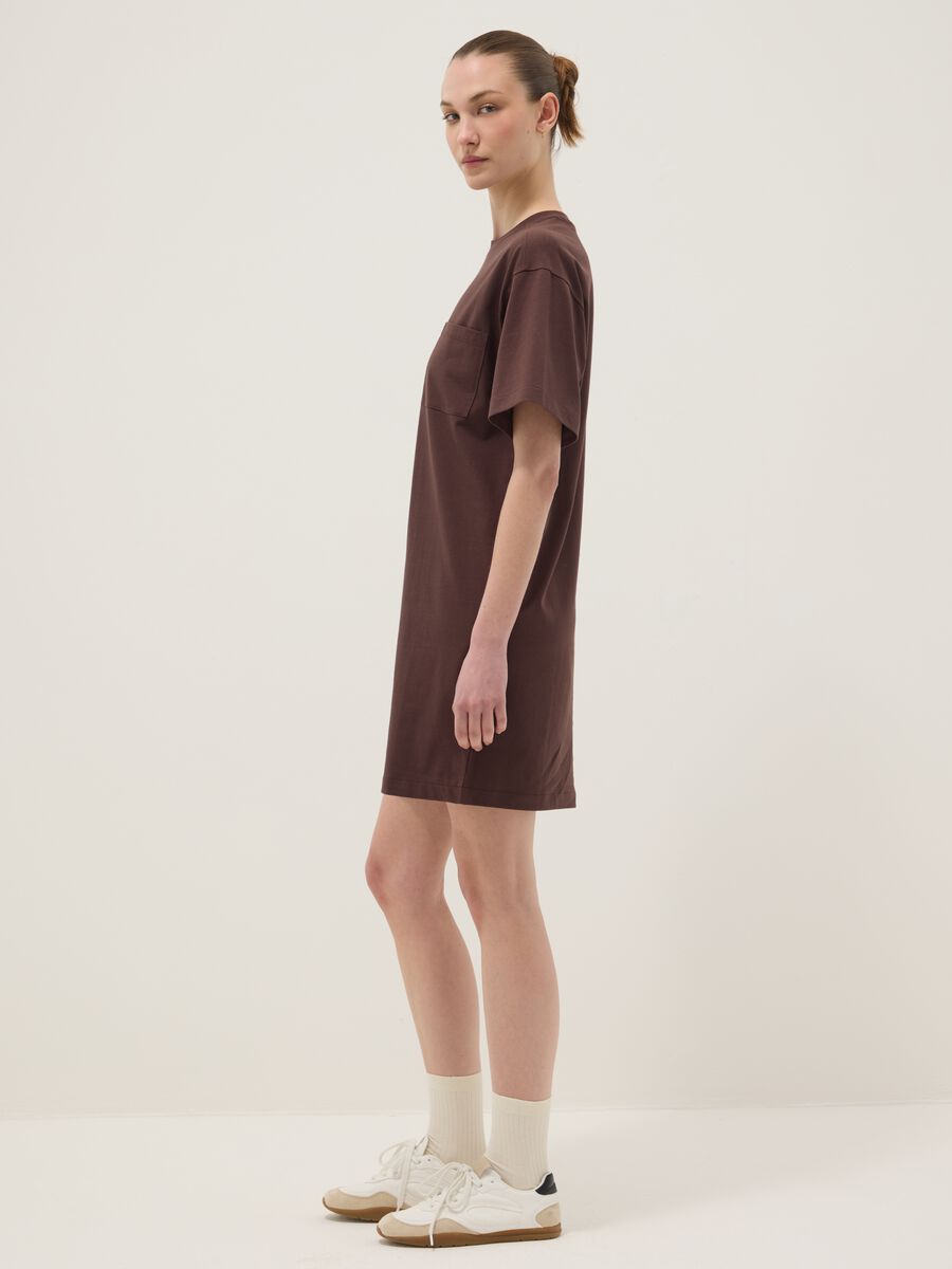 Brown pure cotton relaxed-fit dress_2