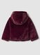 Plum purple padded jacket with hood and zip_1