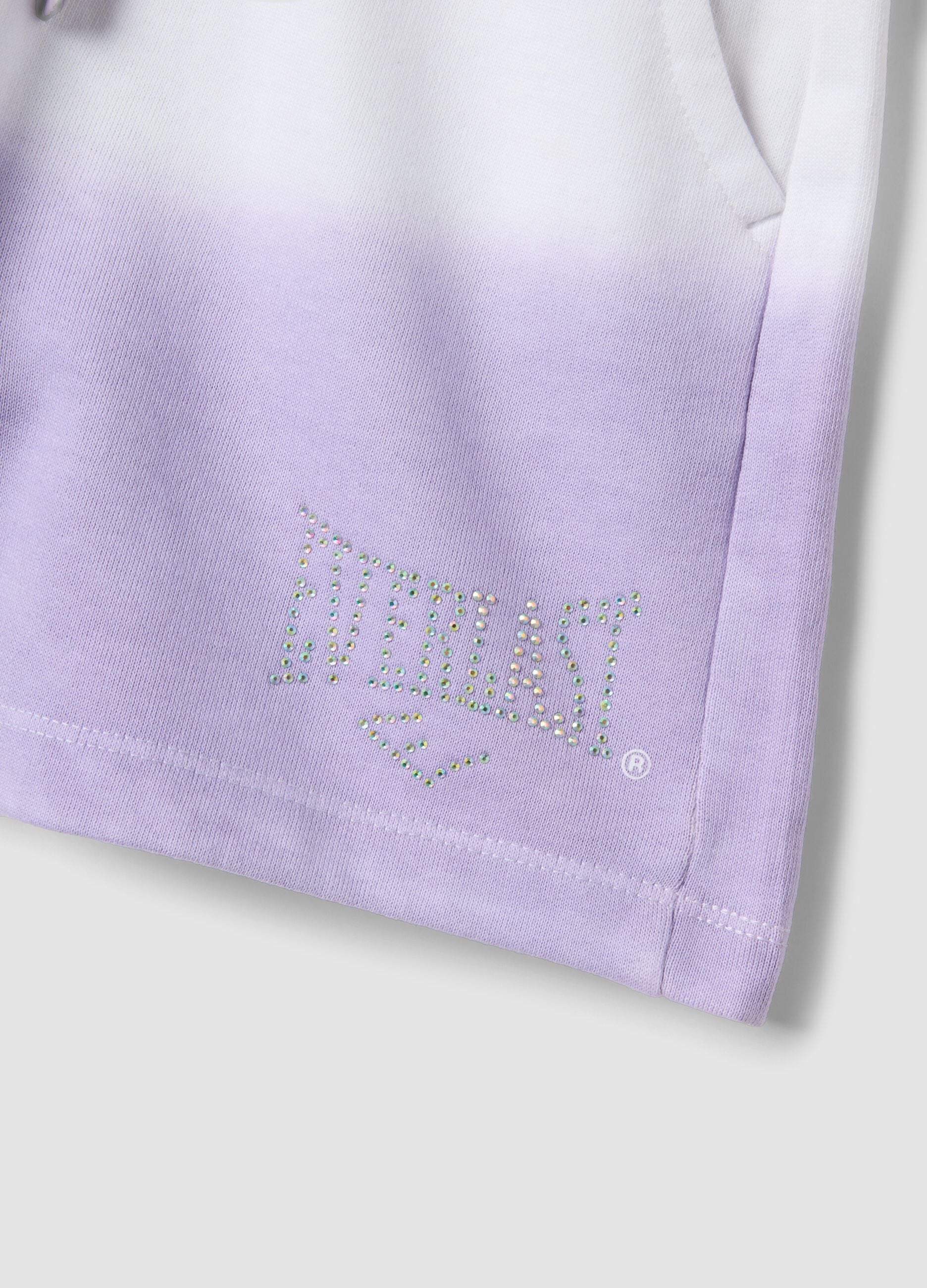Short viola in misto cotone con vita elasticizzata per bambina regular fit