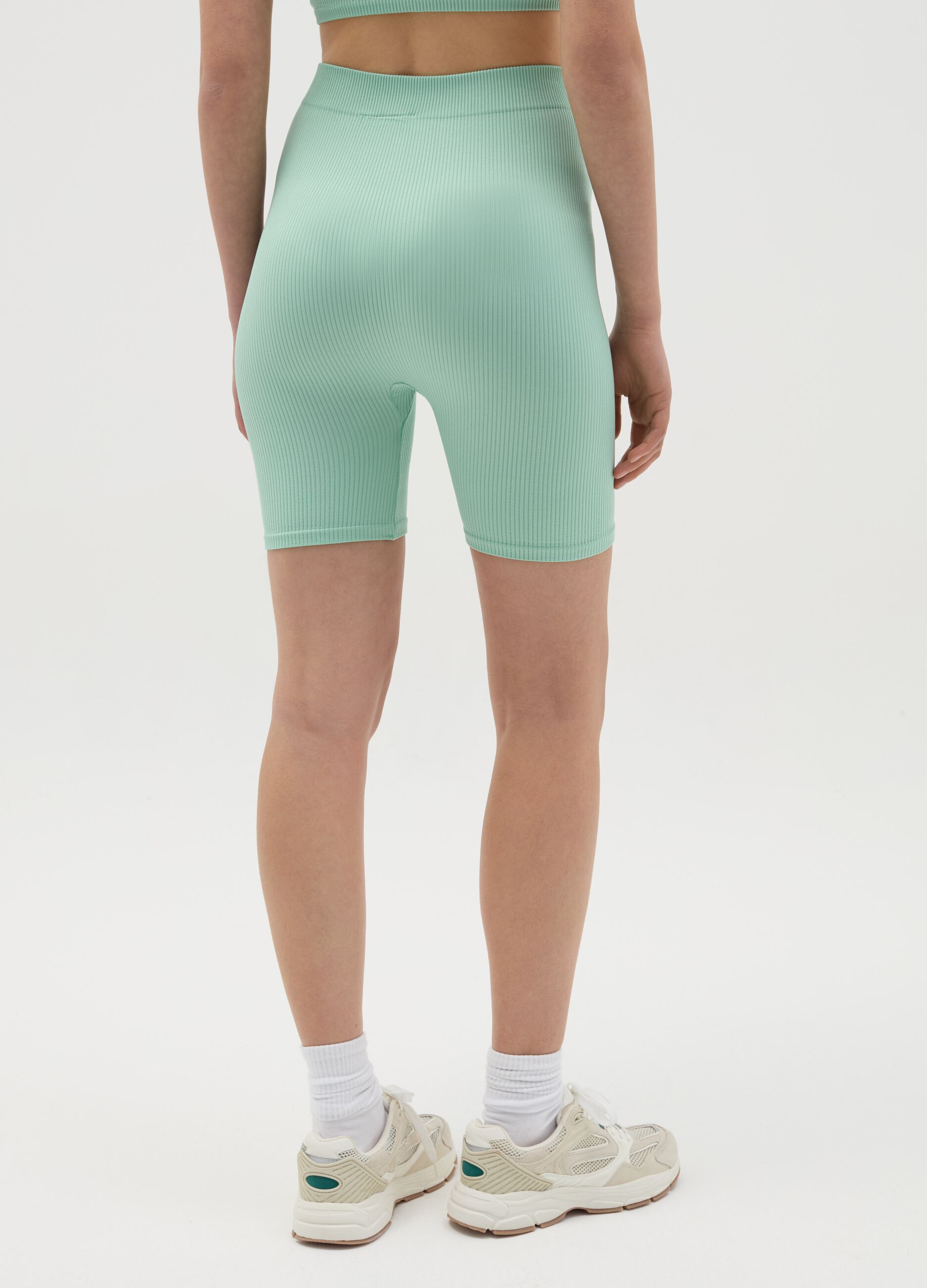 Ribbed cycle leggings