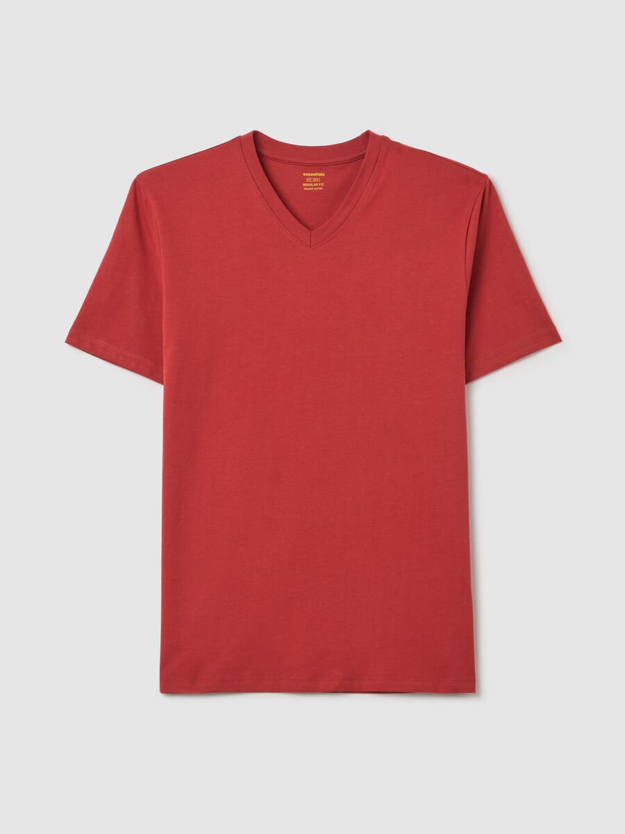 Organic cotton T-shirt with V neck_4