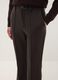 Pantaloni marroni in viscosa elasticizzata straight fit_3
