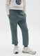 Boys' green regular fit cotton jogger trousers_2