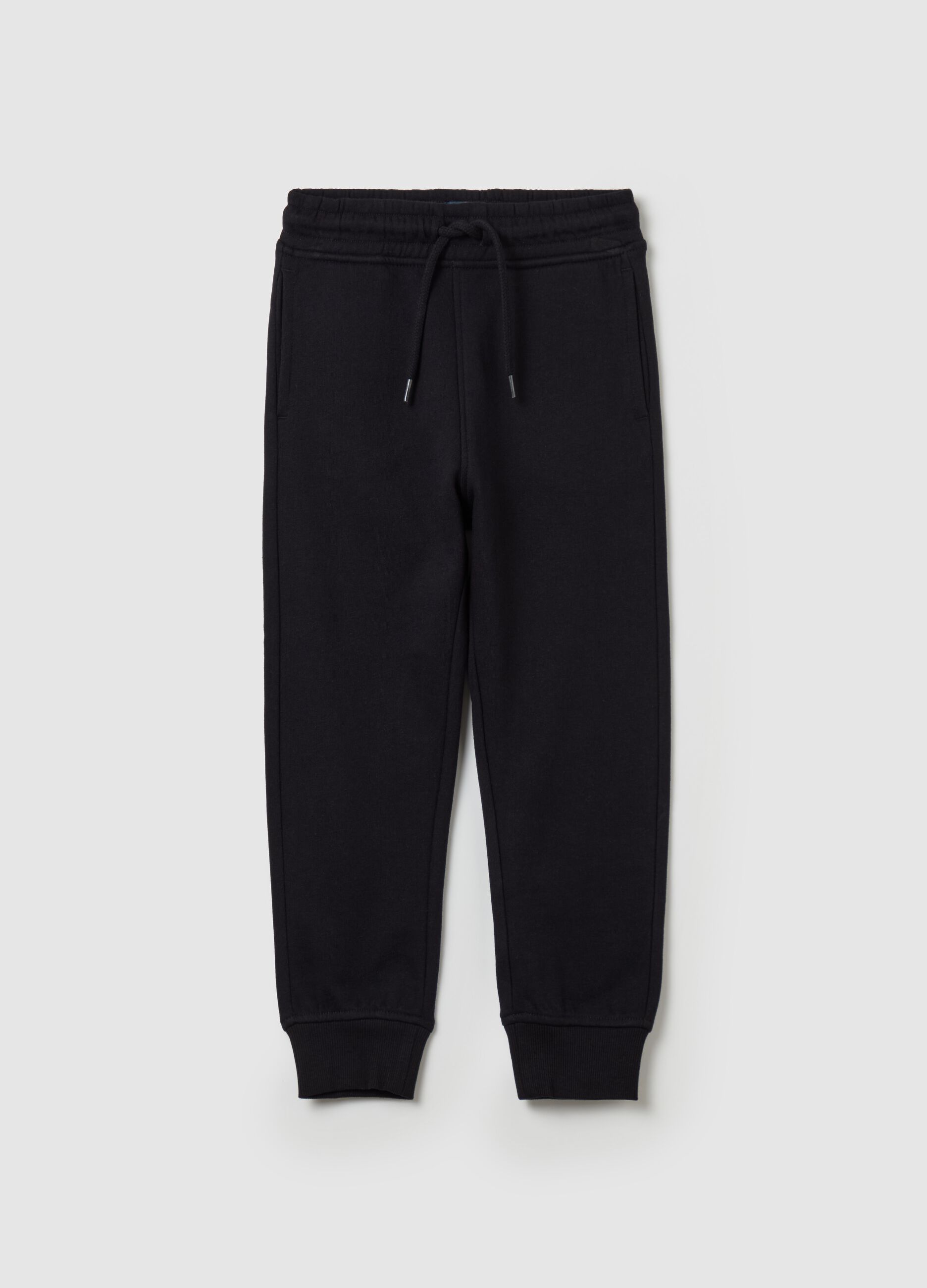 Joggers in organic cotton with drawstring