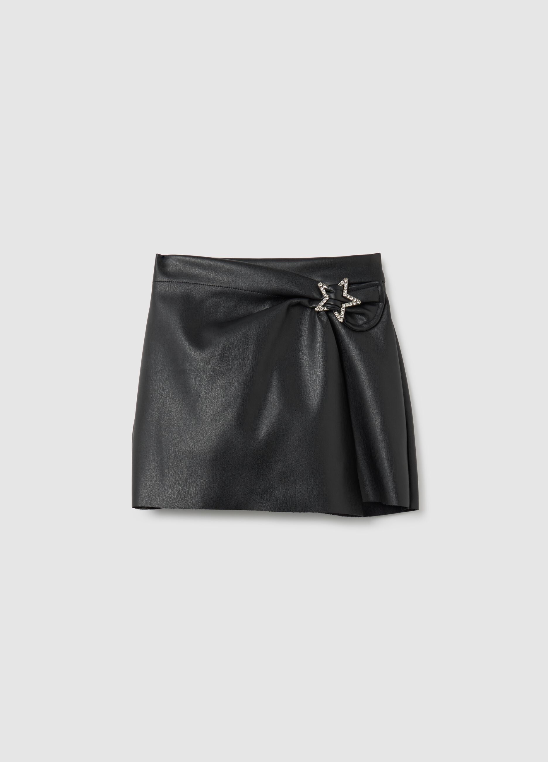 Girls' black regular fit shorts