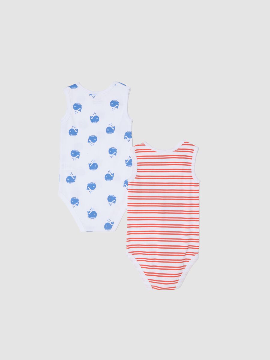 Bipack di body smanicati multicolor in puro cotone organico_1