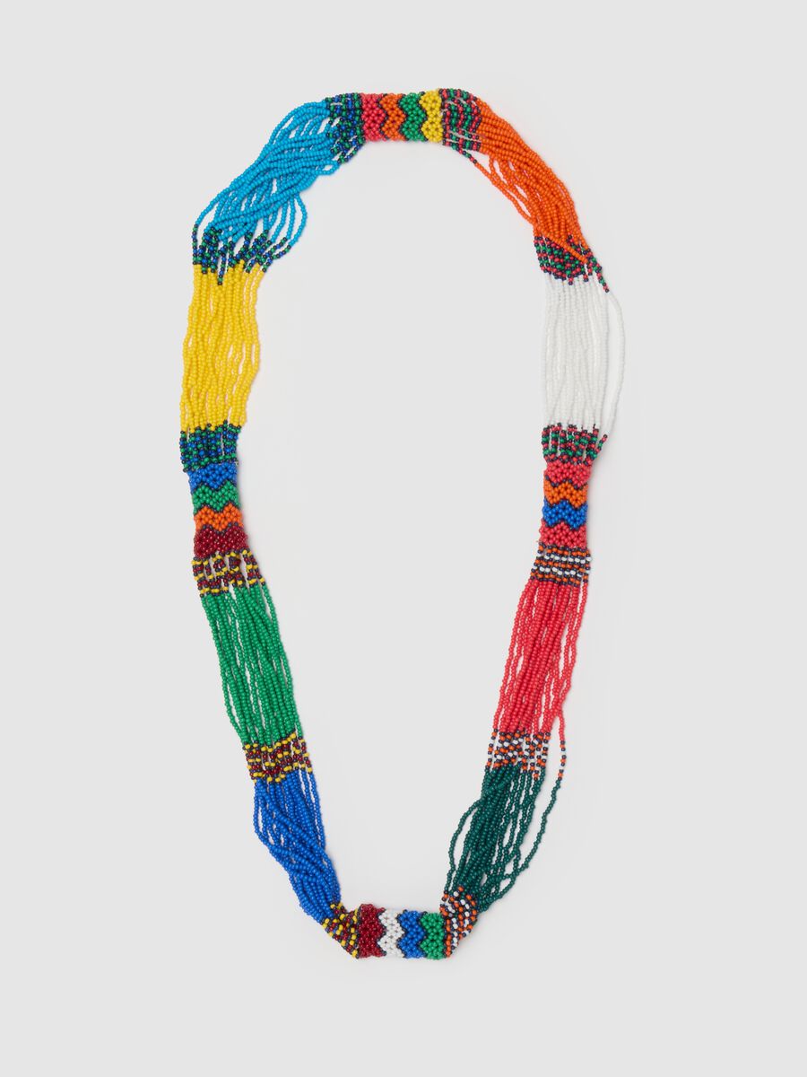 Women's Multicolour Glass Necklace_1