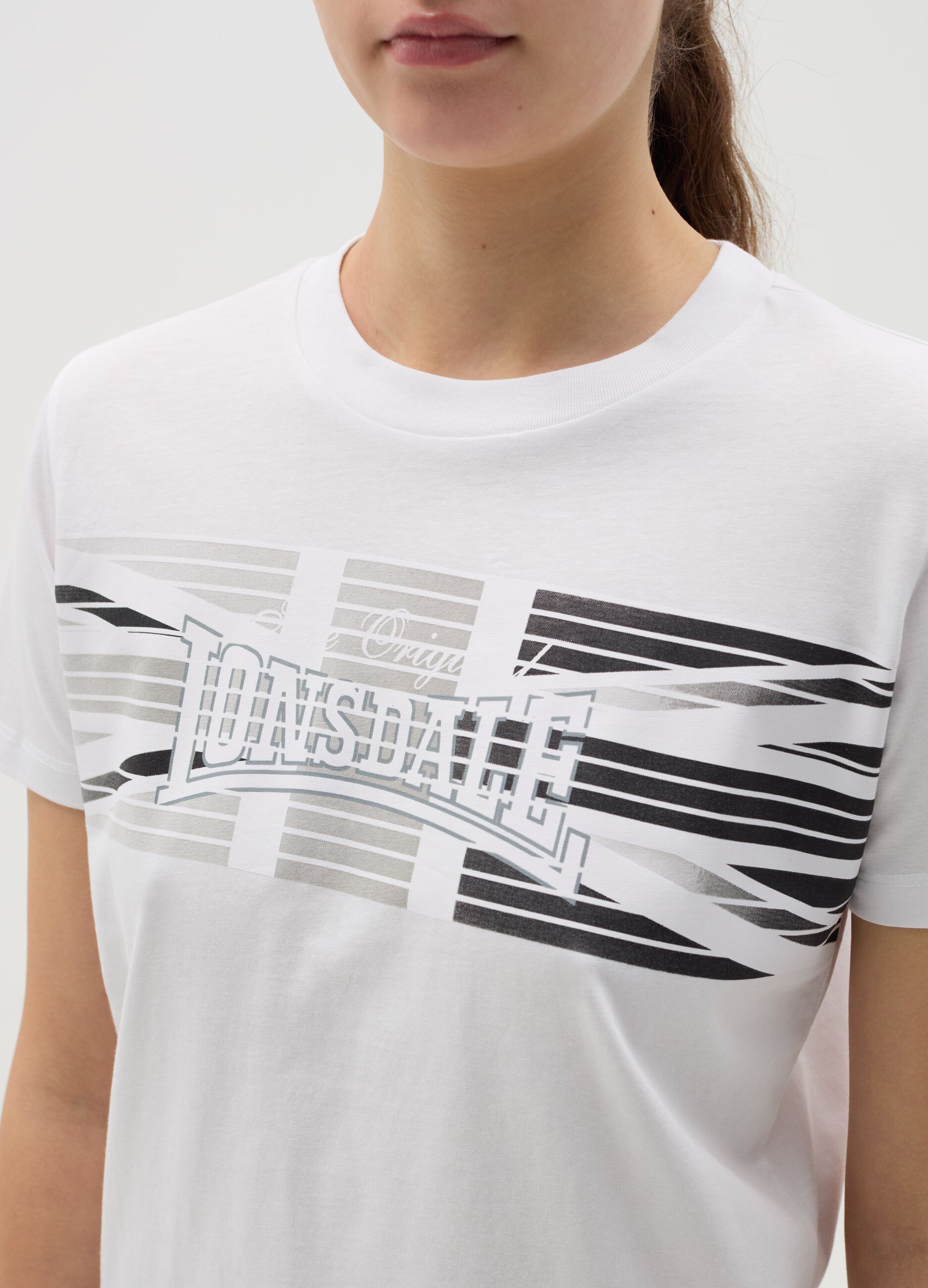 Cotton T-shirt with logo print