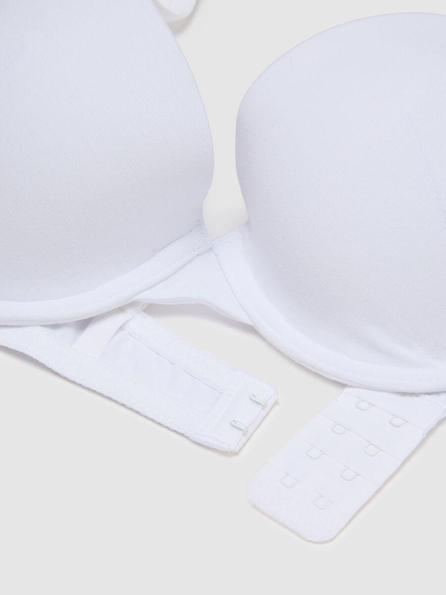 Women's White Cotton Stretch Push-Up Bra_5