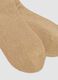 Beige stretch socks with Lurex threads_1
