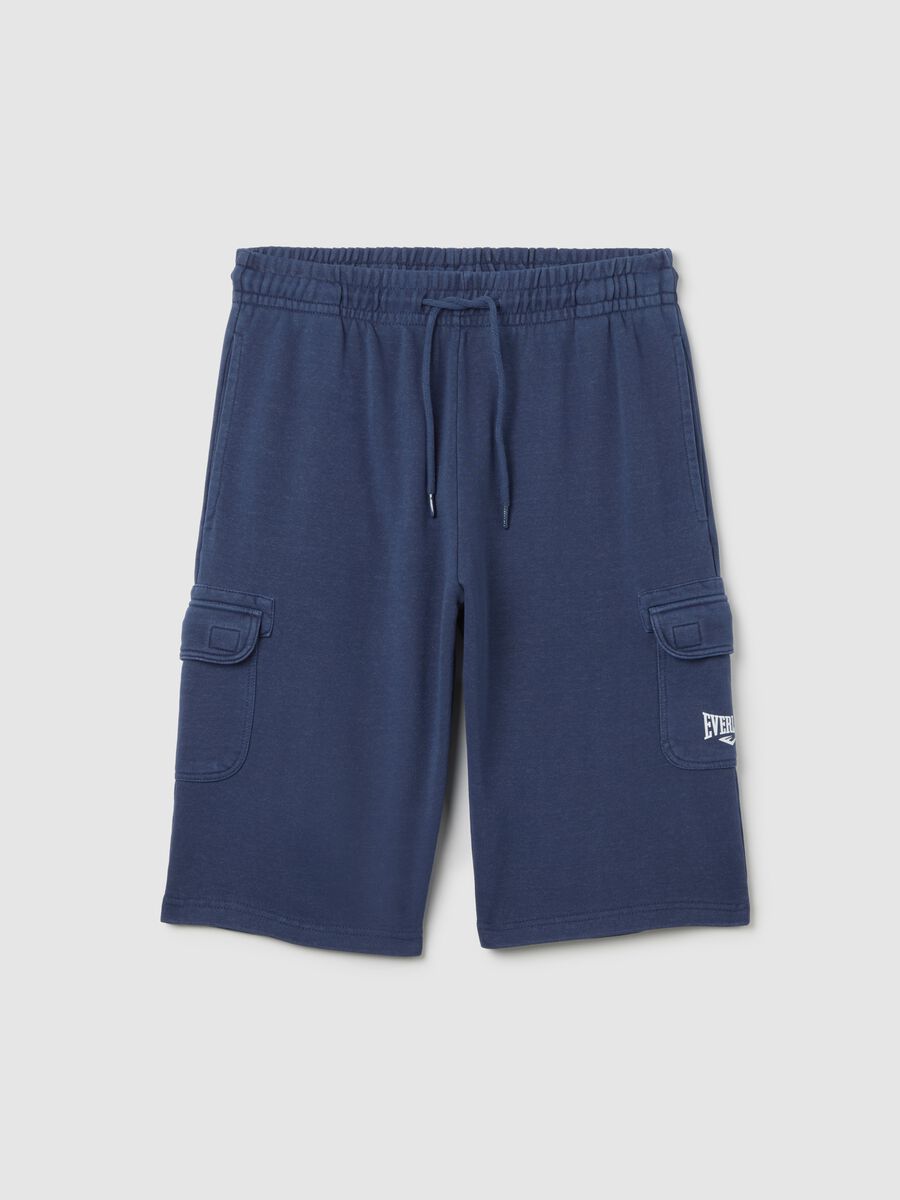 Blue Everlast cargo shorts in cotton blend_4