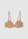 Beige full coverage bra with padded cups_0