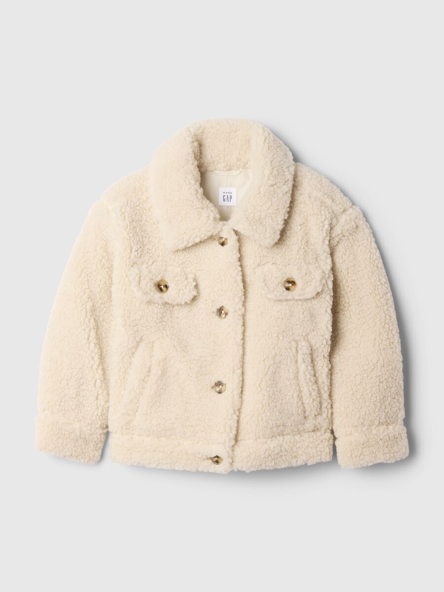 Giubbotto in sherpa con tasche _0