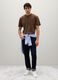 Brown pure cotton regular fit T-shirt_0