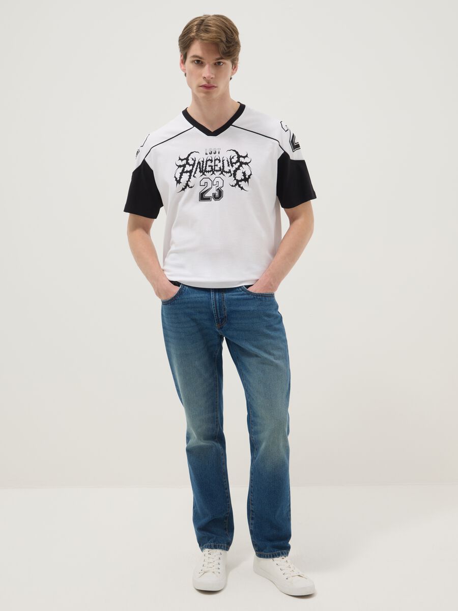 Multicolour pure cotton regular fit t-shirt with print_1