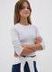 Girls&rsquo; grey organic stretch cotton T-shirt with ribbed neckline_2