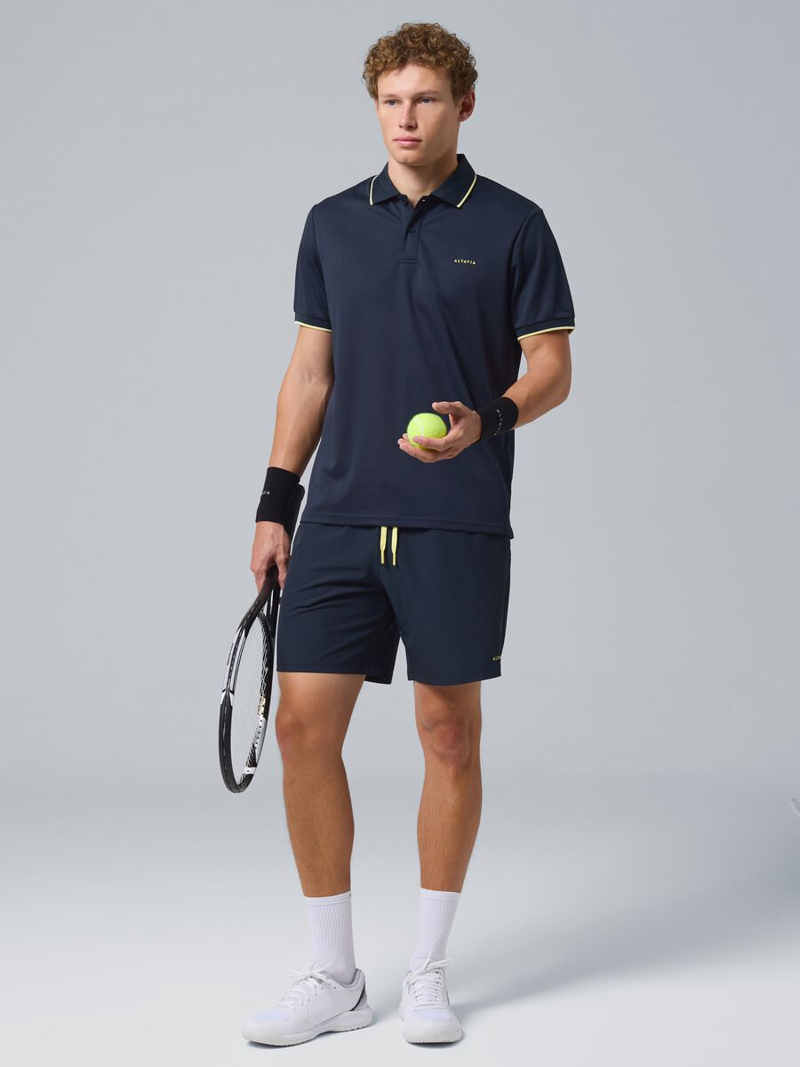 Shorts sportivi neri in tessuto elasticizzato ALTAVIA COURT_0