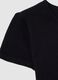 Black stretch fabric regular fit t-shirt with a round neckline_5