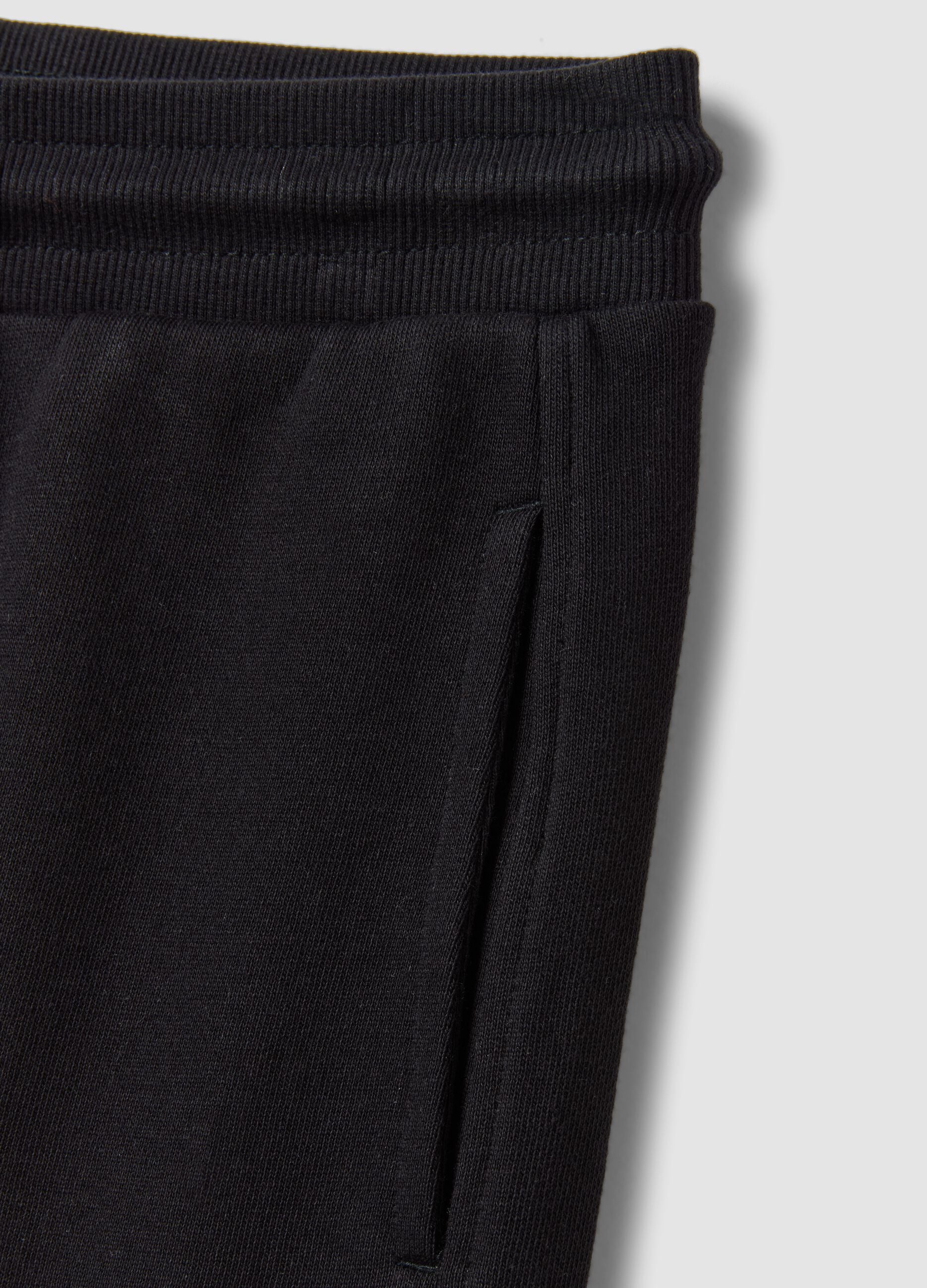 Black organic cotton joggers