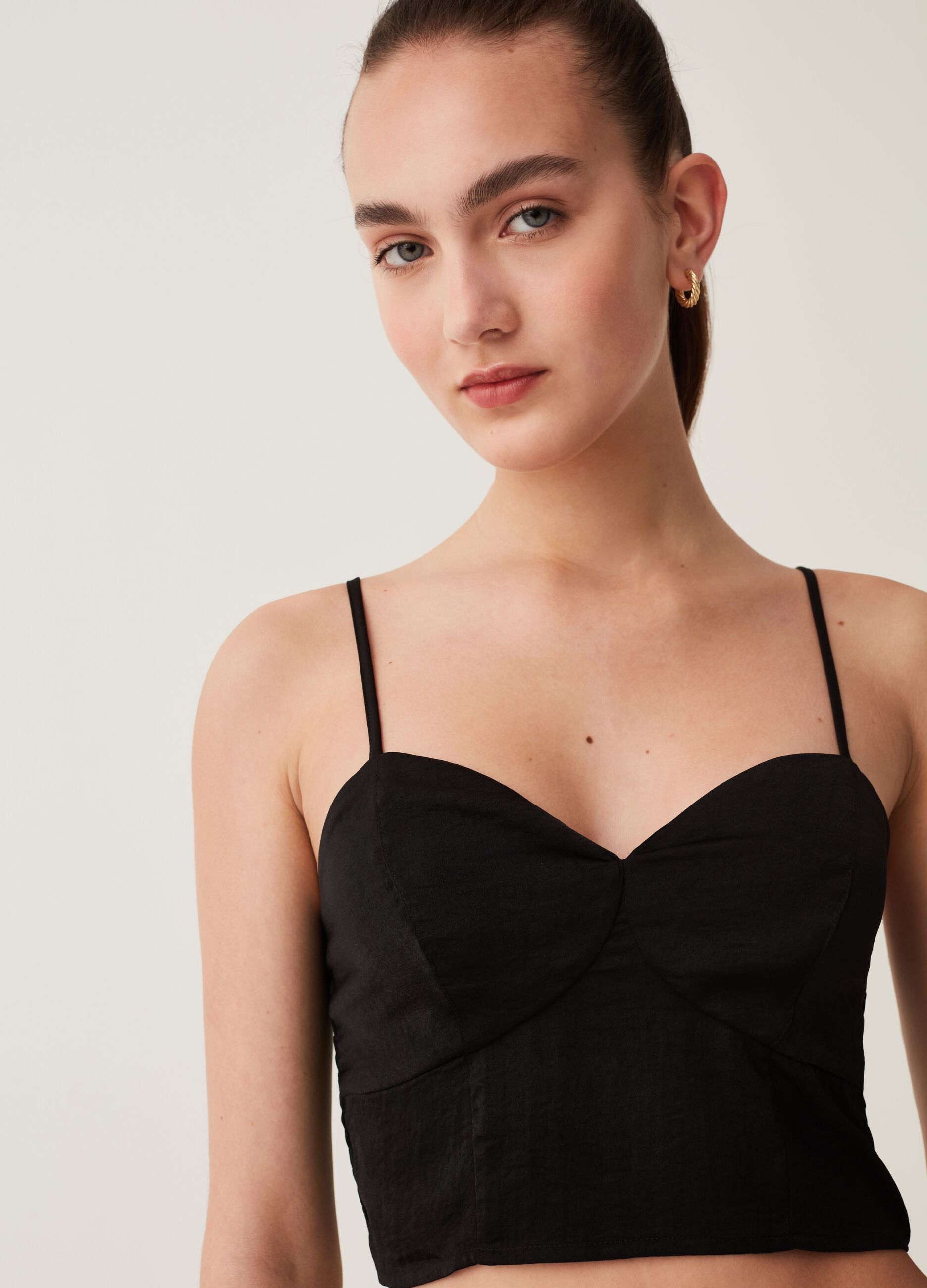 Crop top in satin Baby Angel_1