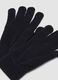 Blue knitted stretch-fabric gloves_1