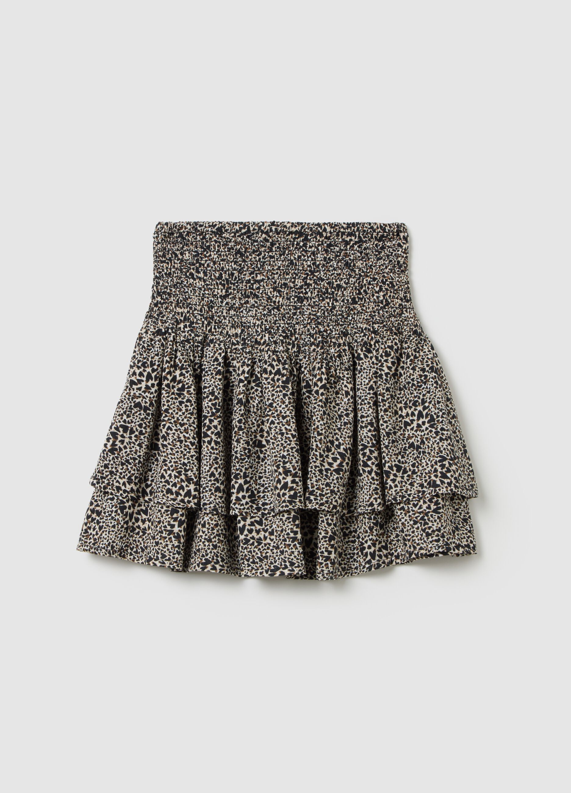 Gonna mini da ragazza in viscosa multicolor regular fit