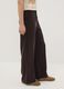 Brown viscose-blend wide-leg jogger trousers_3