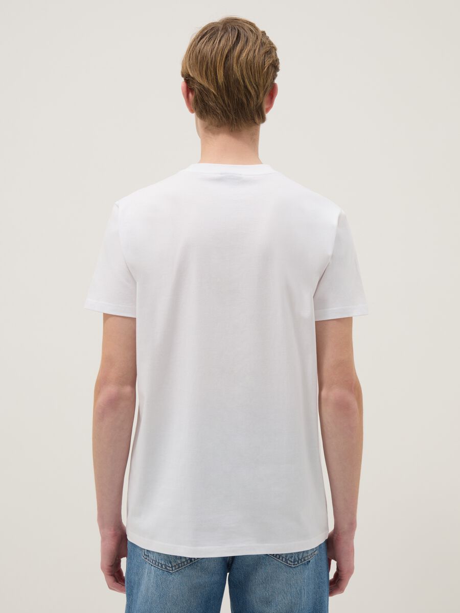 White pure cotton regular fit T-shirt with Hard Rock Cafe logo_2