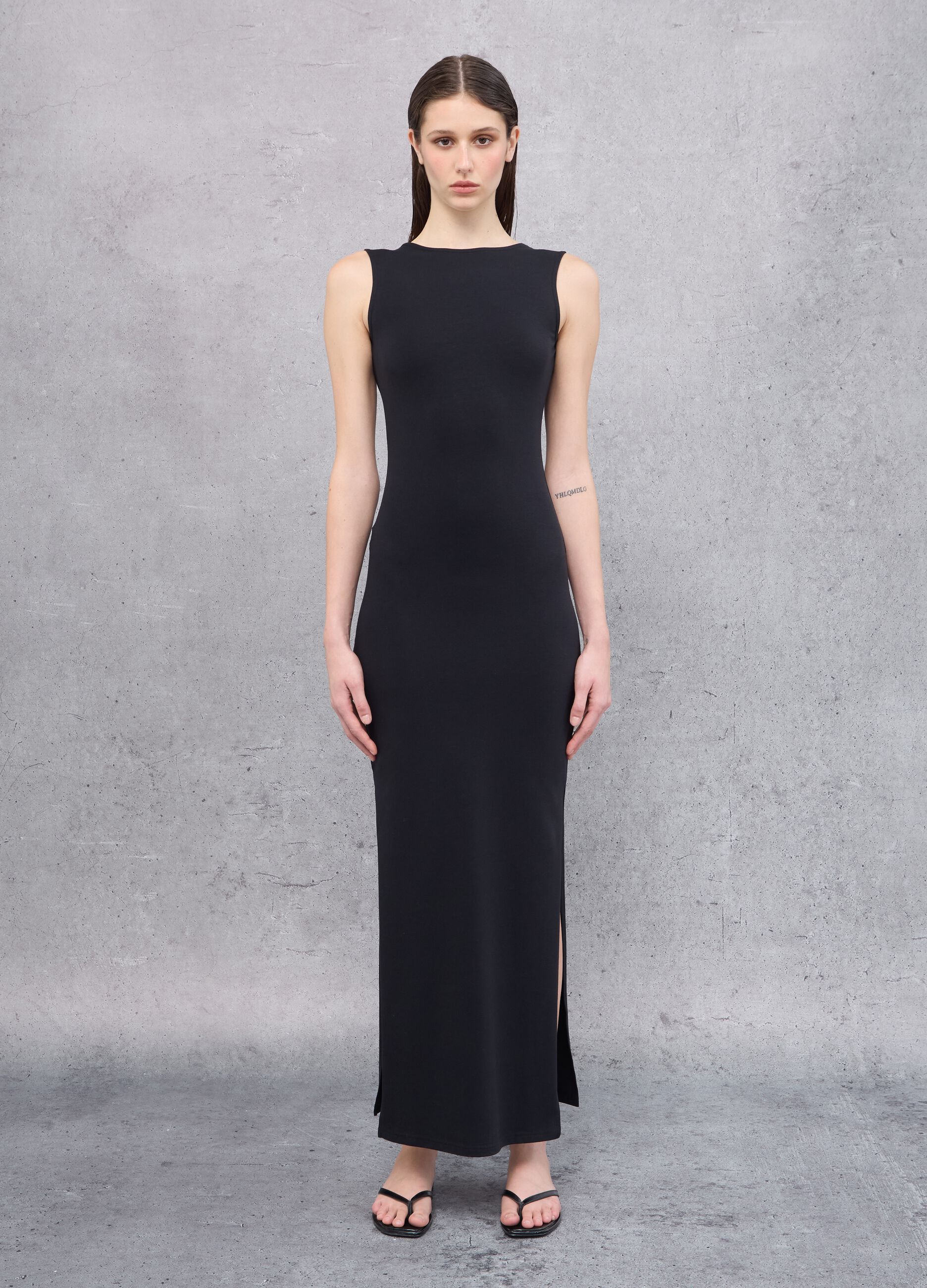 Backless Long Black Dress