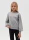 Crop sweatshirt in lurex with embroidered heart_0
